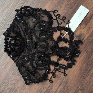 Anne Fontaine Black Lace Neckpiece